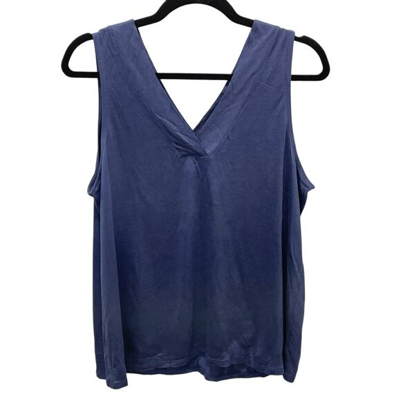 Banana Republic Blue Tank Top Sleeveless V Neck M NEW - Picture 1 of 5